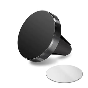 Black car air vent phone holder on a white background