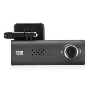 Black car dashboard camera with TUYA logo on a white background