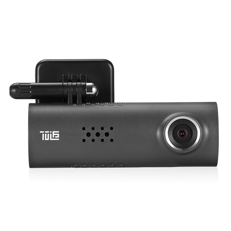 Black car dashboard camera with TUYA logo on a white background