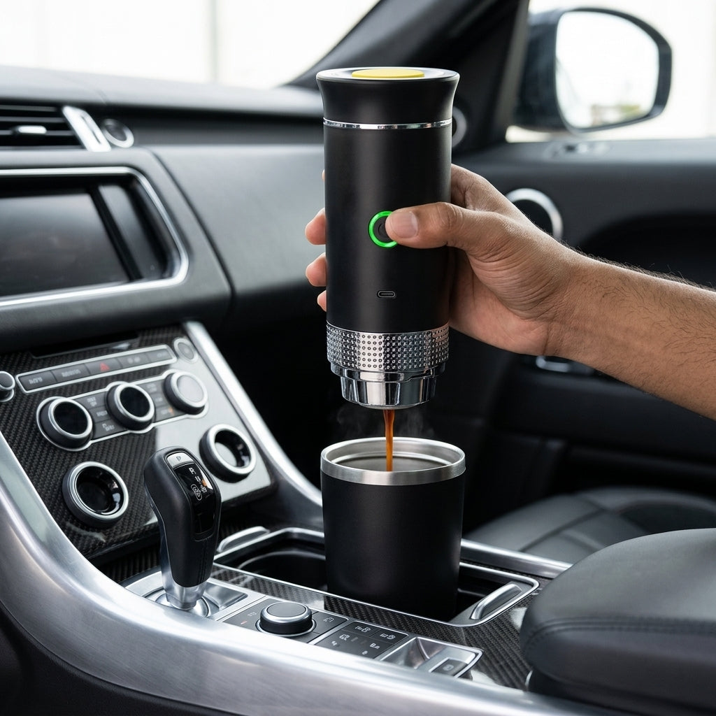 Portable coffee maker for road trips